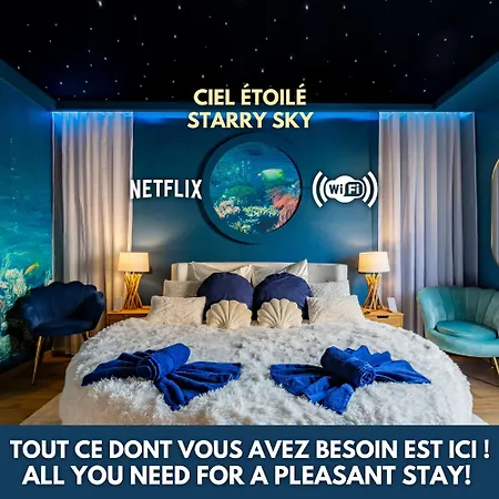 Lit Rond Tres Grand Et Confortable - Garage Possible Ou Parking Gratuit Rue - Gare 2 Min Et 4 Min En Tram - Ciel Etoile - Netflix Videoprojecteur - Luxe Et Evasion * Strasbourg