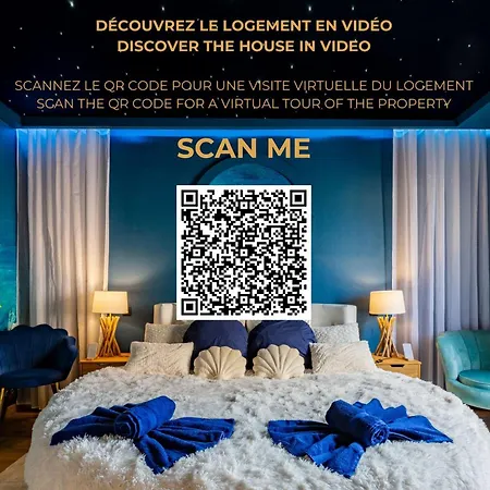 Lit Rond Tres Grand Et Confortable - Garage Possible Ou Parking Gratuit Rue - Gare 2 Min Et 4 Min En Tram - Ciel Etoile - Netflix Videoprojecteur - Luxe Et Evasion